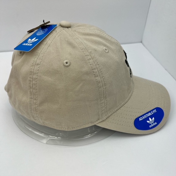 ADIDAS 100% COTTON KHAKI HAT/CAP, WITH BLACK LOGO EMBROIDERED, ADJ STRAP UNISEX - Picture 4 of 15